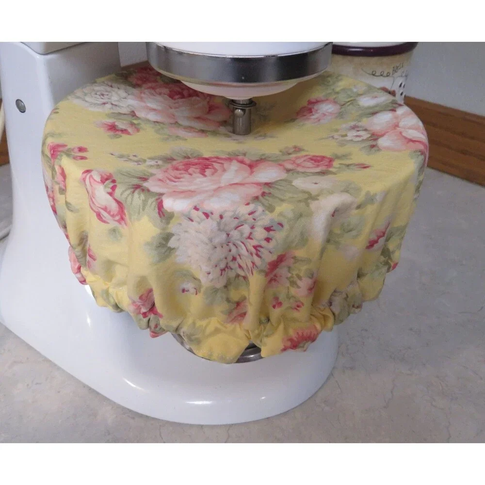 Kitchenaid Bowl Cover, Farm and Yellow With Roses Reversible Mixer Cover
